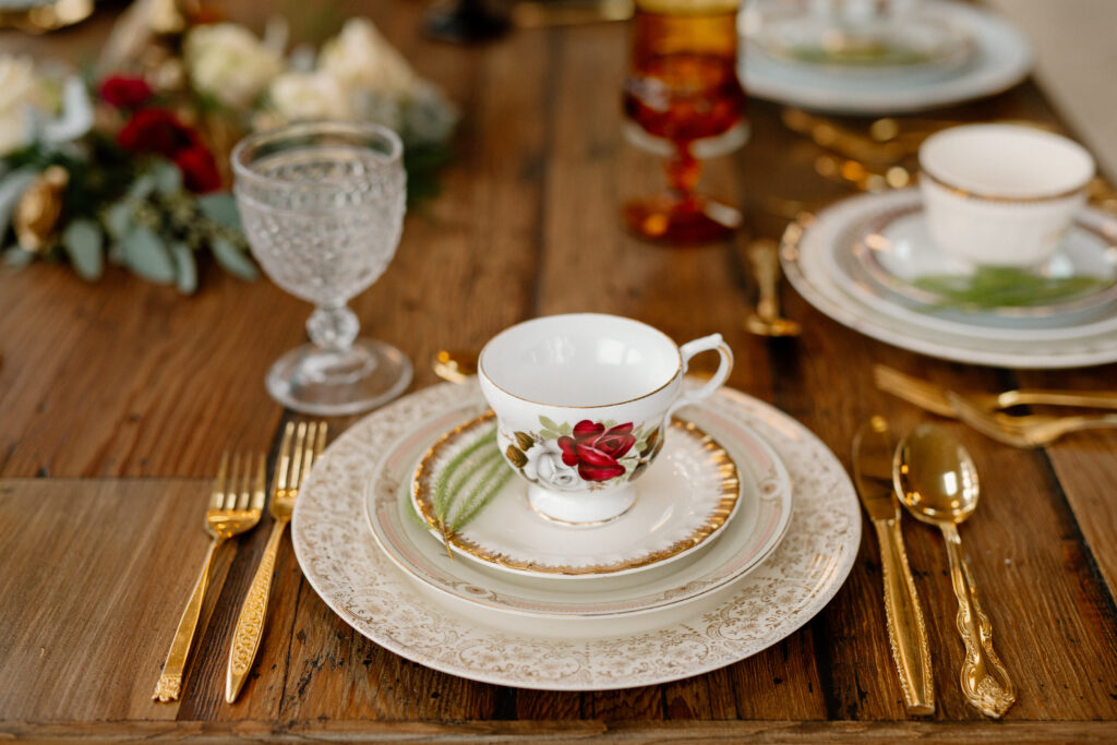 wedding table setting image - Hudson Valley NY wedding photographer