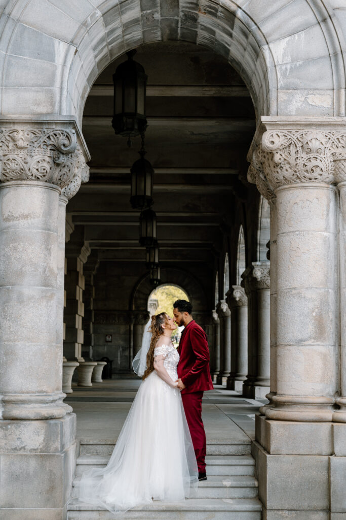 Bride and groom elopement