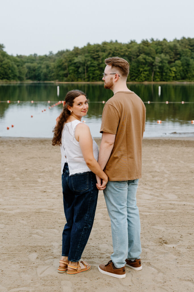 beach engagement session upstate NY