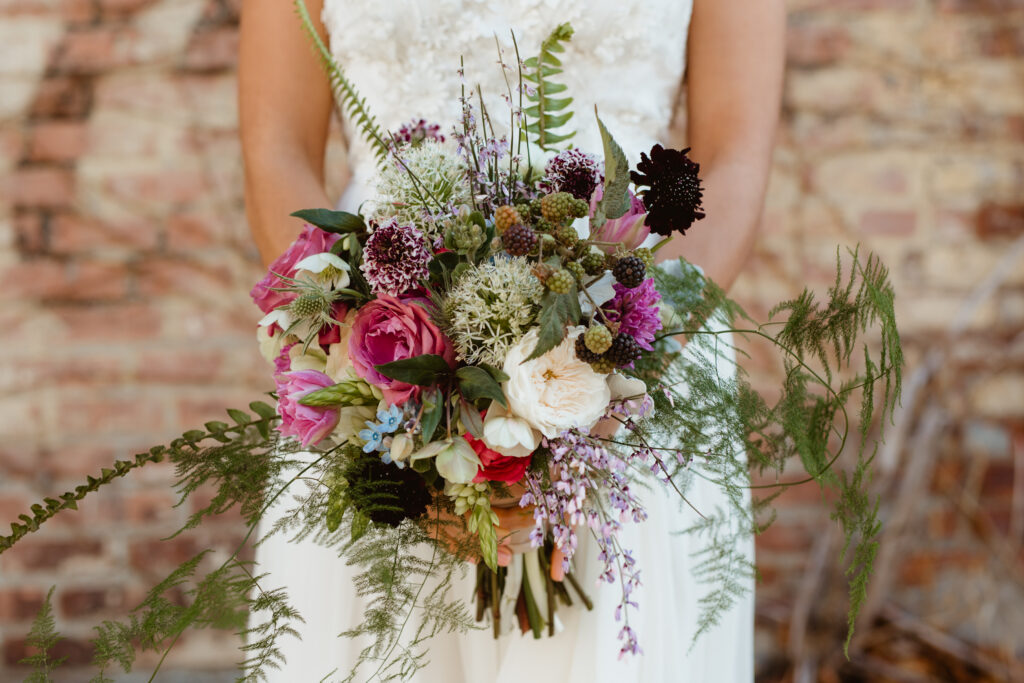 wild bridal bouquet. Wedding in Upstate NY.  Albany NY wedding photographer